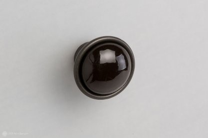New Deco ручка кнопка графит и черная глянцевая керамика
