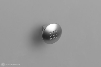 FB016 Мебельная ручка-кнопка, хром матовый