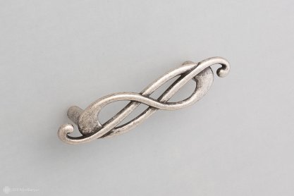 Capriccio мебельная ручка-скоба 64 мм левая состаренное серебро