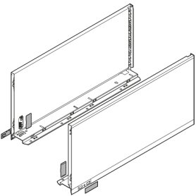 Комплект царг LEGRABOX pure, высота F (241,0 мм), НД=500 мм, белый шелк