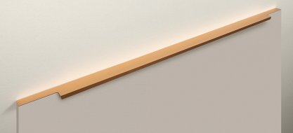Ray торцевая мебельная ручка для фасадов 800 мм сатиновое золото