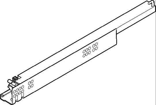 TANDEM с BLUMOTION для боковин 11-16 мм, полного выдвижения, 30кг, 485мм, лев.