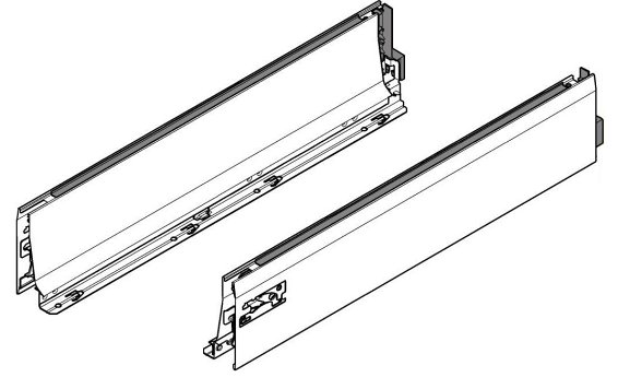 TANDEMBOX, царги L 101/350мм, белая, кмп.
