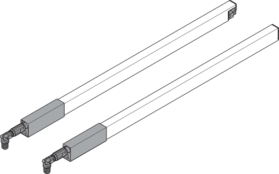 TANDEMBOX, релинг продольный 400мм, черный, комплект