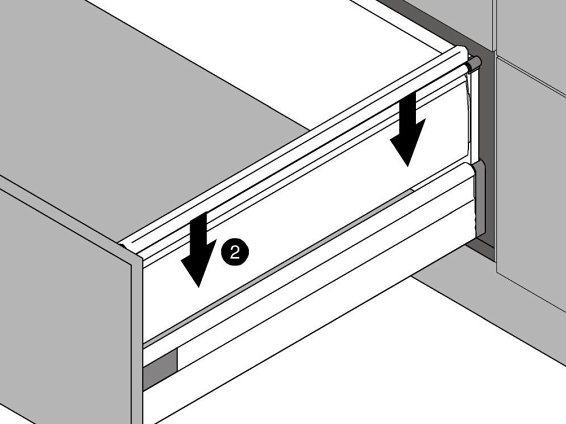 TANDEMBOX, комплект двухстенного BOXSIDE 500мм, сер.
