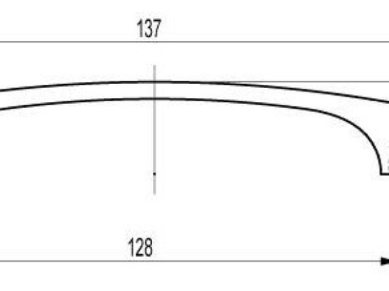 FS037 мебельная ручка-скоба 128 мм хром глянцевый
