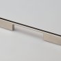 217935 мебельная ручка-скоба 160-192-224 мм нержавеющая сталь с черной глянцевой вставкой