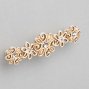 WMN731 мебельная ручка-скоба 96 мм белая с золотой патиной и кристаллами Swarovski