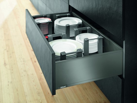 Ящик LEGRABOX pure TIP-ON BLUMOTION (высота C 177, глубина 400 мм, до 40 кг), серый орион