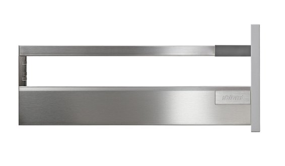 Ящик TANDEMBOX antaro с TIP-ON BLUMOTION (высота B 160, глубина 450 мм, вес ящика от 10 до 30 кг), крепление INSERTA, нержавеющая сталь